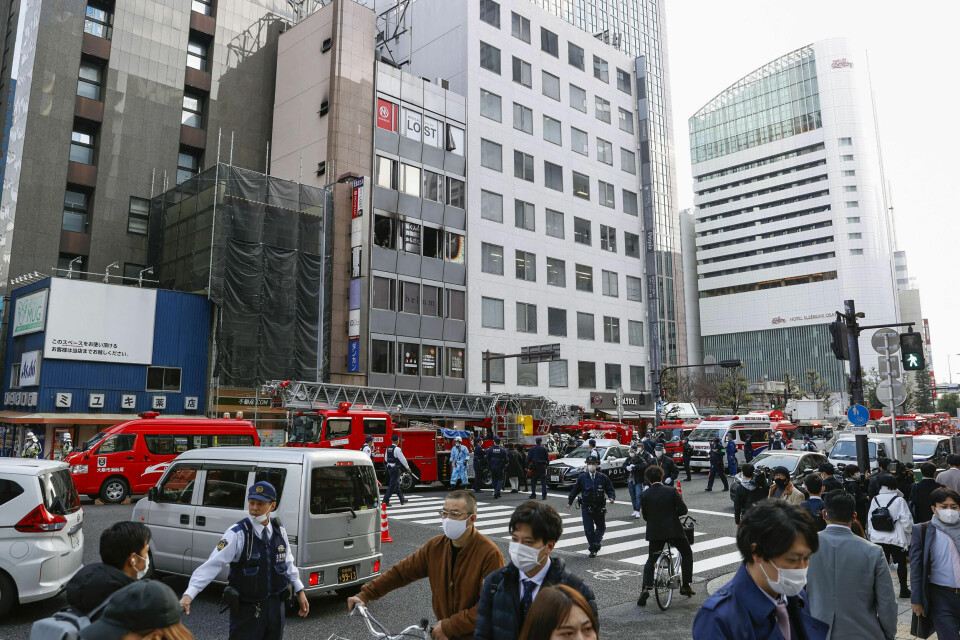 OSAKA: Hendelsen skjedde i Osaka, Japans tredje største by. Foto: Yukie Nishizawa / Kyodo News via AP / NTB