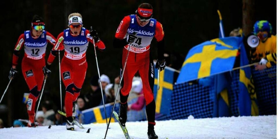 ENDRER: Arrangørene i Falun måtte endre skiløypa fordi løperne nektet å gå. Bildet er fra verdenscup-avslutningen i Falun i fjor.