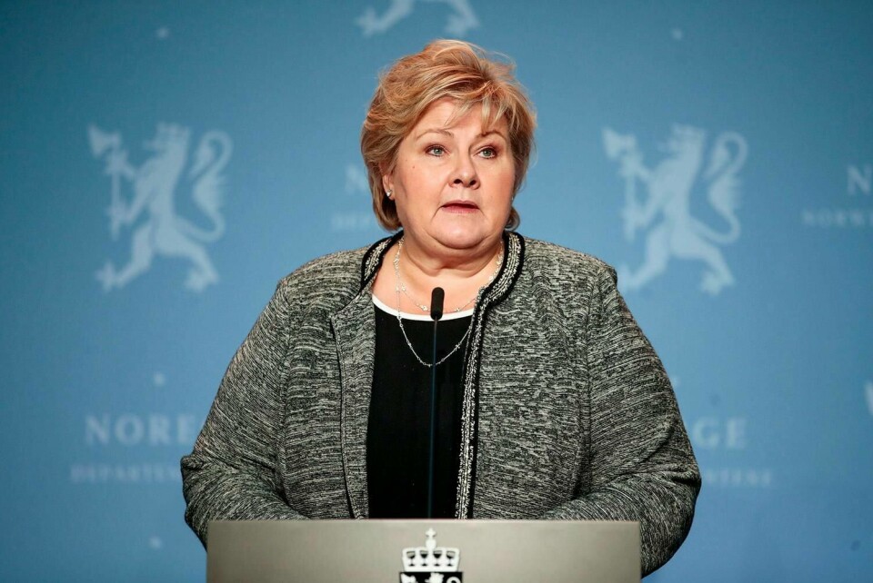 PASS PÅ: Statsminister Erna Solberg er bekymret for mer smitte blant ungdommer.