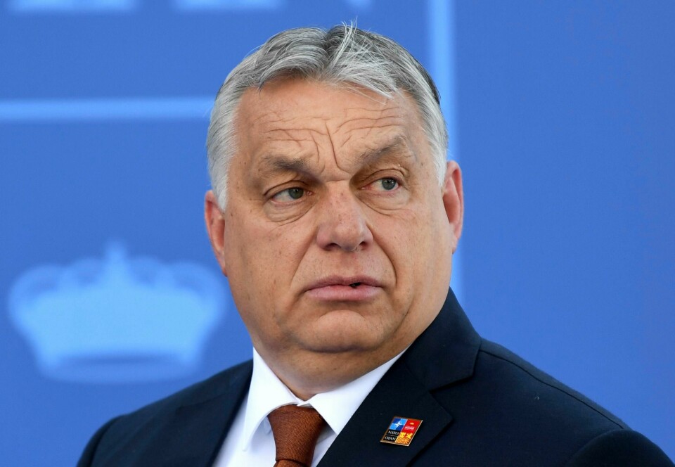 BRÅK: Flere er sinte etter en tale Orban holdt i Romania. Ungarns president Viktor Orban fotografert under Nato-toppmøtet i Madrid 30. juni. Arkivfoto: Bertrand Guay / AP / NTB