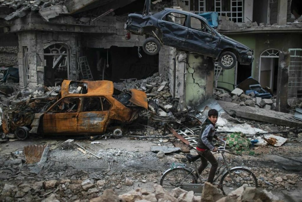 MOSUL: Mange er drept i krigene i Irak og Syria. Her fra byen Mosul i Irak.