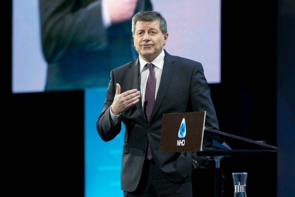 MENNESKERETTIGHETER: Guy Ryder fra ILO under NHOs årskonferanse i Oslo Spektrum. Bildet viser Guy Ryder fra ILO under NHOs årskonferanse i Oslo Spektrum.