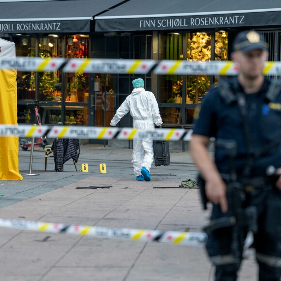 OSLO: To døde etter skyting i Oslo 25. juni. To personer ble drept i en skyting ved utesteder i Oslo sentrum natt til lørdag. Politiet etterforsker hendelsen som terror.Foto: Javad Parsa / NTB