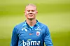 Mange vil se Erling Braut Haaland i Ljubljana lørdag i nasjonsligaoppgjøret mellom Slovenia og Norge. Bildet er fra treningen på Ullevaal stadion torsdag. Foto: Beate Oma Dahle / NTB