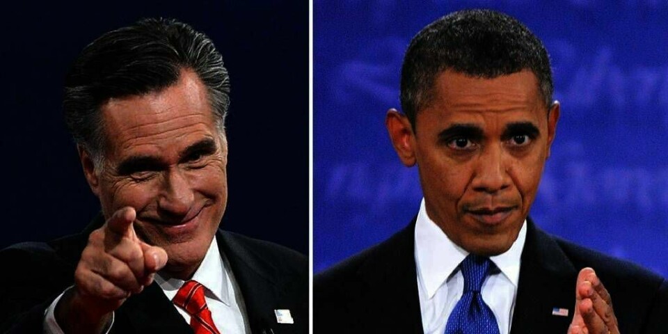 DEBATT: President-kandidatene i USA møttes til den første TV-debatten i natt norsk tid. De fleste mener Mitt Romney (til venstre) fra partiet Republikanerne vant. Demokratenes sittende president Barack Obama (til høyre) var for svak.
