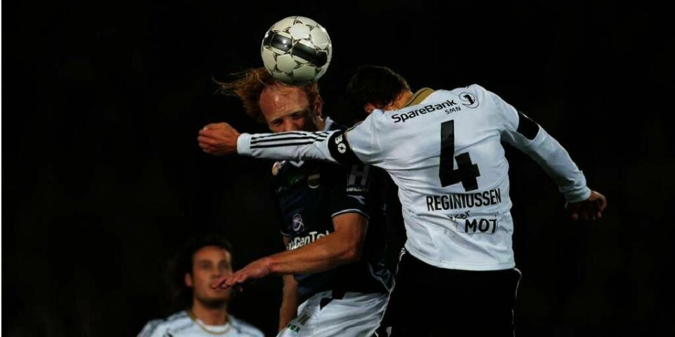 SEIER: Péter Kovács nikket inn Strømsgodsets andre mål søndag. Dermed vant laget 2-1 over Rosenborg (RBK). Rosenborg er nå trolig ute av kampen om gullet i eliteserien i fotball.