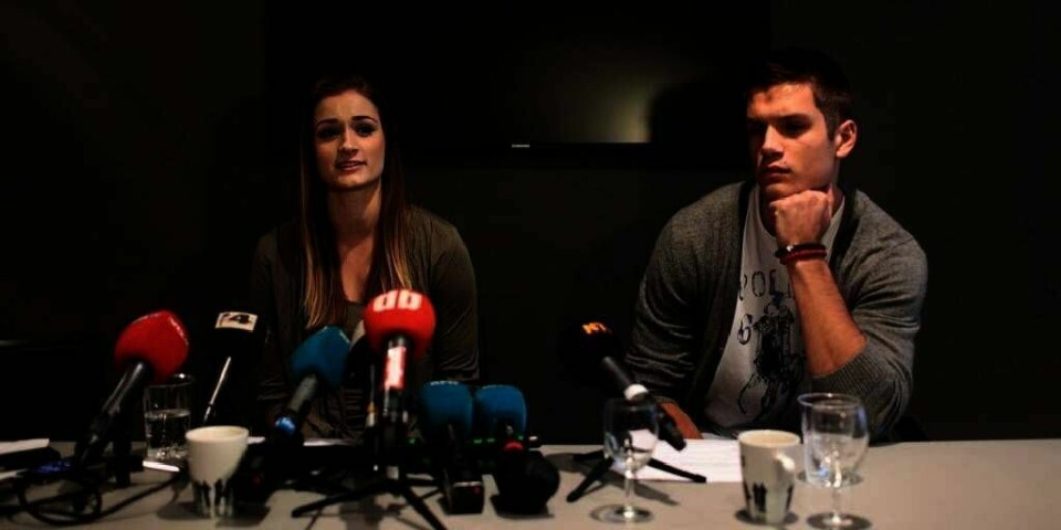 STØTTE: Christina og Vladimir Vukicevic driver begge med hekkeløp. De mener anklagene mot deres far Petar er feil. Han har ikke hatt noe med doping å gjøre, hevder de.