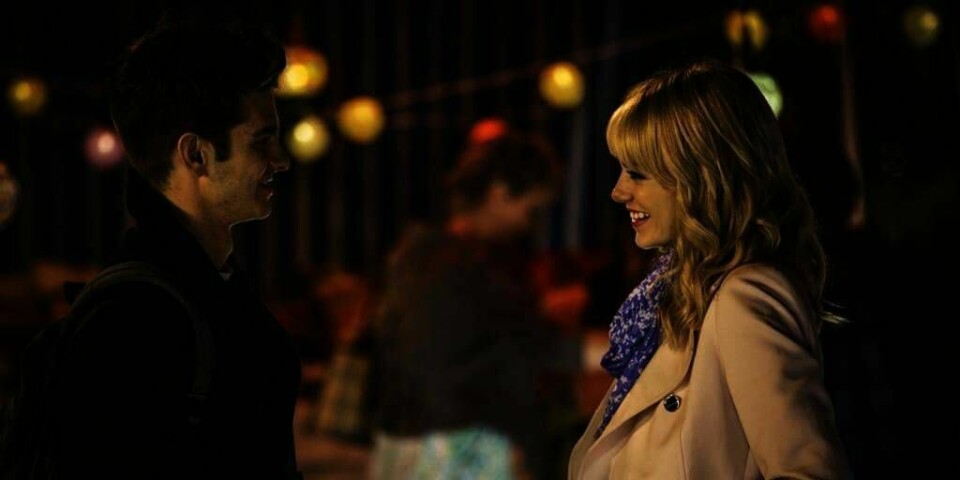 HELT: Andrew Garfield (til høyre) spiller Spider-Man i «The Amazing Spider-Man 2». Filmen har premiere fredag. Emma Stone (til venstre) spiller Parkers kjæreste, Gwen Stacy. De to er også kjærester i virkeligheten.