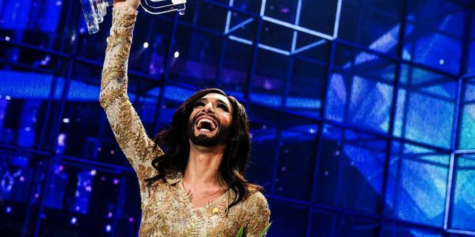 VANT:Conchita Wurst fikk mest poeng i Melodi Grand Prix. Norske Carl Espen kom på 8. plass.
