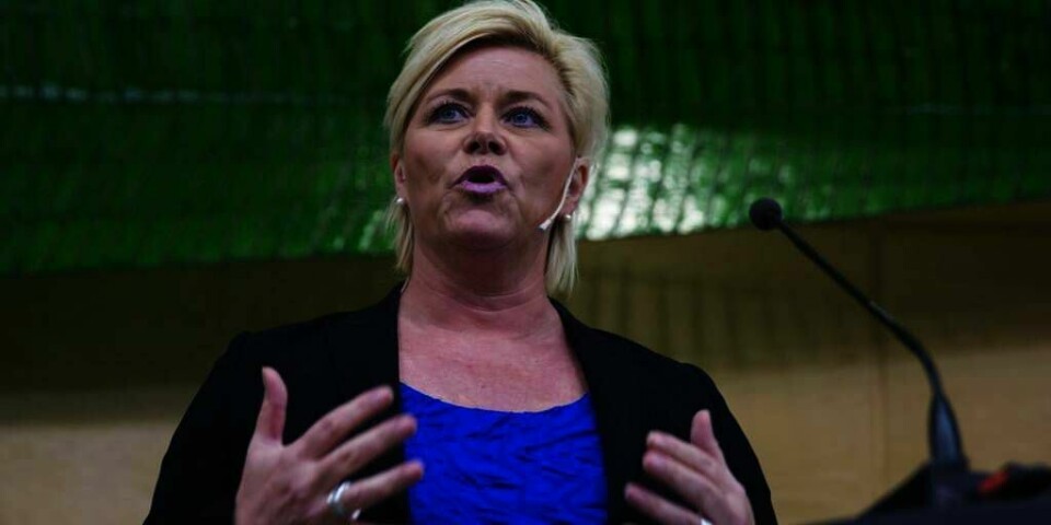 JUKS: Siv Jensen er leder for Fremskrittspartiet. Hennes velgere er de minst ærlige studentene. Det viser en ny undersøkelse.