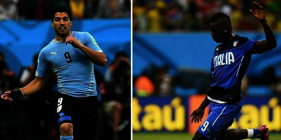 FOTBALL: I kveld møtes Mario Balotelli og Luis Suárez til kamp for Italia og Uruguay.
