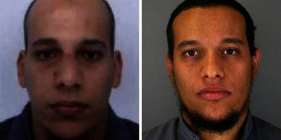 MARTYRER: De to brødrene Said og Cherif Kouachi er siktet for terrorangrepet i Frankrike. De har stengt seg inne på et trykkeri. Nå sier de at de vil ofre livene sine for saken.