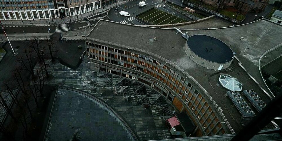 PROTEST: En gruppe vil protestere mot at Y-blokka i regjerings-kvartalet i Oslo rives. Den har kunst av Pablo Picasso og Carl Nesjar.