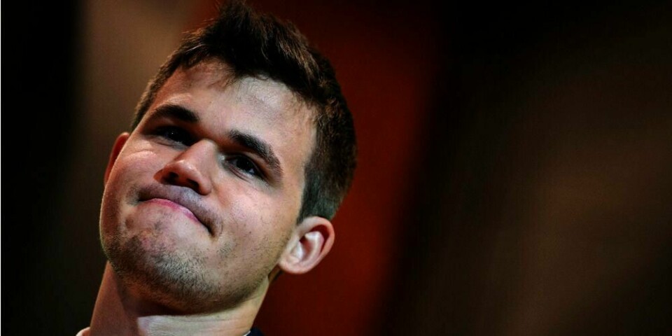 RASK: Sjakkspiller Magnus Carlsen spilte lynraskt under press i turneringen Grenke Chess.