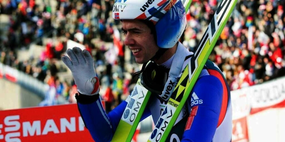 SLUTT: : Anders Bardal ble beste norske med en sjetteplass i hopprennet i verdenscupen i Holmenkollen søndag.