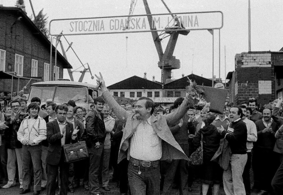 VANT: Lech Walesa fikk Nobels fredspris i 1983. Siden ble han anklaget for å jobbe for kommunister. Bildet er fra 1983.