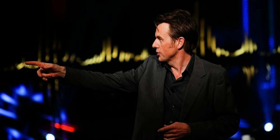 KRITISERT: Programleder Fredrik Skavlan får kritikk etter intervju med Jimmie Åkesson. Han er leder av partiet Sverigedemokraterna. De er kritiske til innvandring i Sverige.