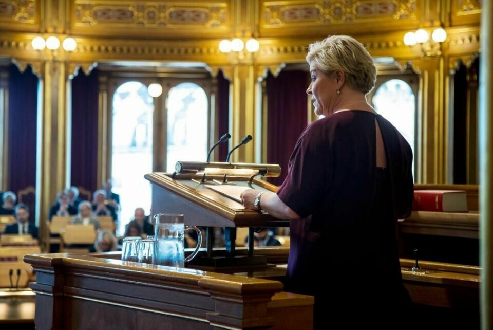 PENGER: Finansminister Siv Jensen forteller hvordan Norge skal bruke penger neste år.