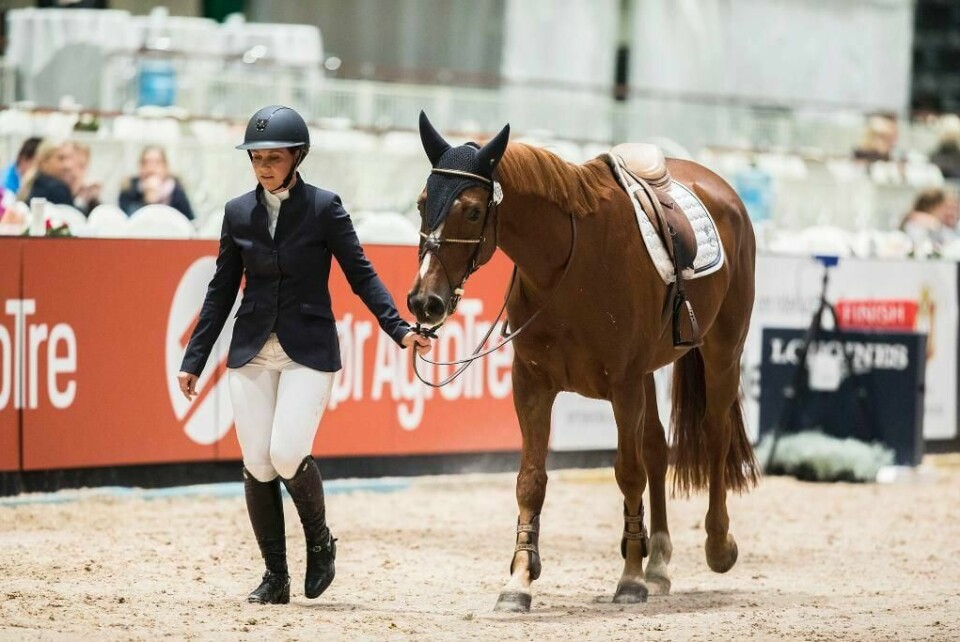 FALT: Prinsesse Märtha Louise falt av hesten fredag. Det endte heldigvis bra.