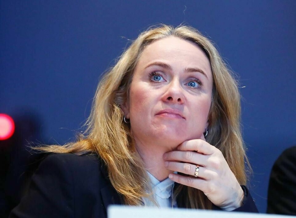 REAGERER: Arbeidsminister Anniken Hauglie reagerer på historier om seksuell trakassering. Hun vil ha en slutt på tafsing.