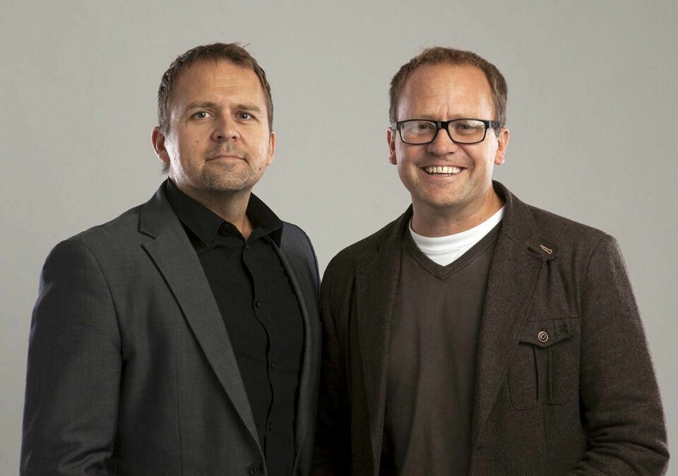 BRØDRE: Gjermund (til venstre) og Vegard Stenberg Eriksen har laget serien «Mammon». De er brødre.