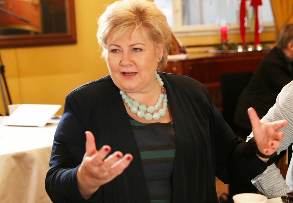 UTFORDRINGER: Statsminister Erna Solberg er ikke sikker på om regjeringen og Venstre blir enige om å styre sammen.