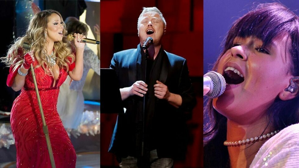 POPULÆRE: Mariah Carey, Kurt Nilsen og Maria Mena syngar sanger nordmenn vil høre før jul.