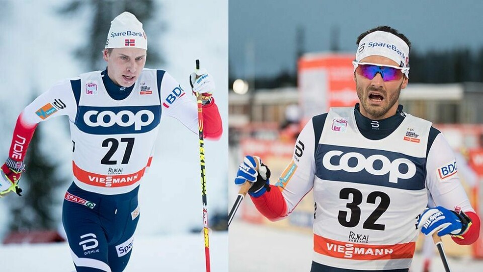 LANGRENN: Simen Hegstad Krüger (til venstre) og Hans Christer Holund er klar til OL. Det ble klart onsdag.