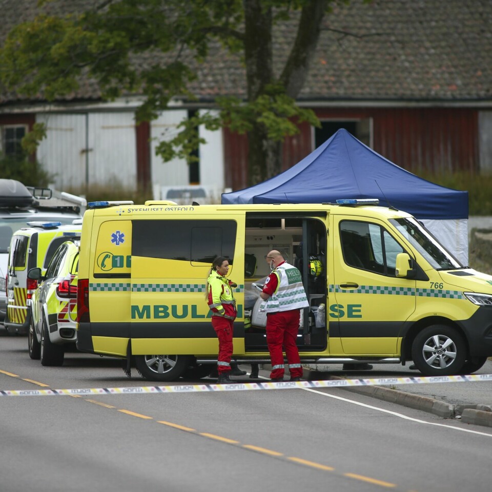 SARPSBORG: En svensk 34-åring ble drept av politiet i Sarpsborg på lørdag. Spesialenheten for politisaker er varslet og vil overta saken etter at en person ble skutt og drept av politiet i Sarpsborg lørdag morgen. Foto: Christoffer Andersen / NTB