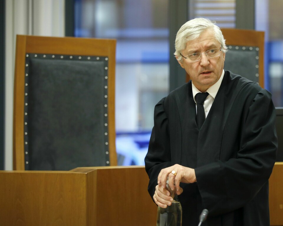 URETTFERDIG: Arvid Sjødin mener fetteren til Birgitte Tengs har blitt urettferdig behandlet. Arvid Sjødin i retten da fetteren til Birgitte Tengs gikk til sak mot Justisdepartementet. Foto: Terje Pedersen / NTB