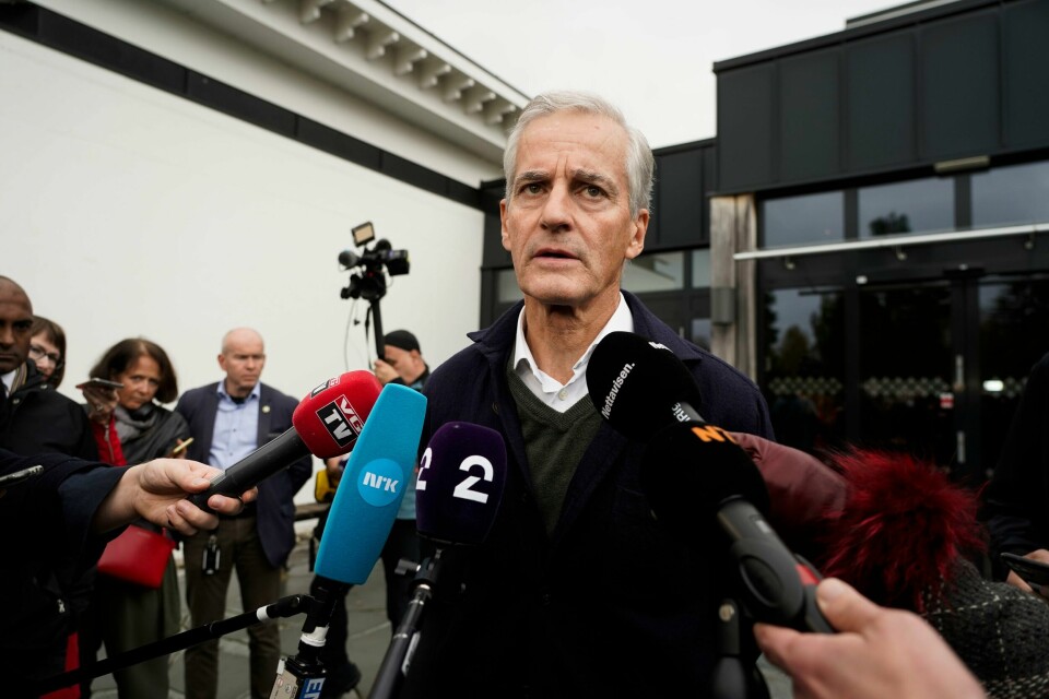 HÅP: Partileder Jonas Gahr Støre hadde håper på et annet utfall etter samtalene med Senterpartiet og Sosialistisk Venstreparti. Jonas Gahr Støre (Ap) møtte pressen på Hurdalsjøen hotell onsdag.Foto: Terje Pedersen / NTB