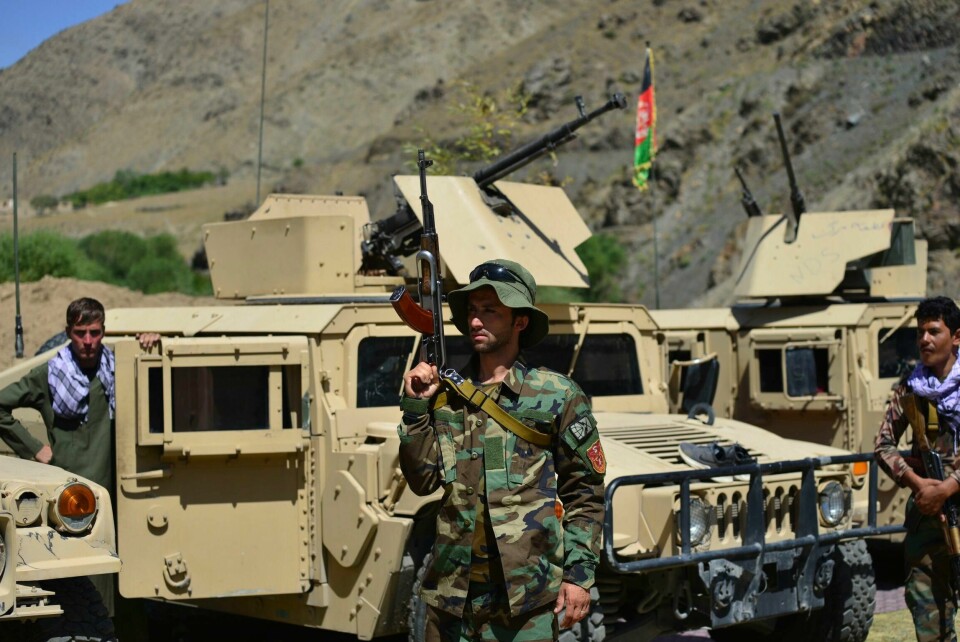 PANJSHIRDALEN: Soldater beskytter Panjshirdalen, den siste provinsen Taliban fikk kontroll på. Panjshir er den eneste provinsen der Taliban ikke har full kontroll. Motstandsgruppen består av personer som er lojale til Ahmad Massoud, sønn av den legendariske opprørslederen Ahmad Shah Massoud. Foto: Jalaluddin Sekandar / AP / NTB