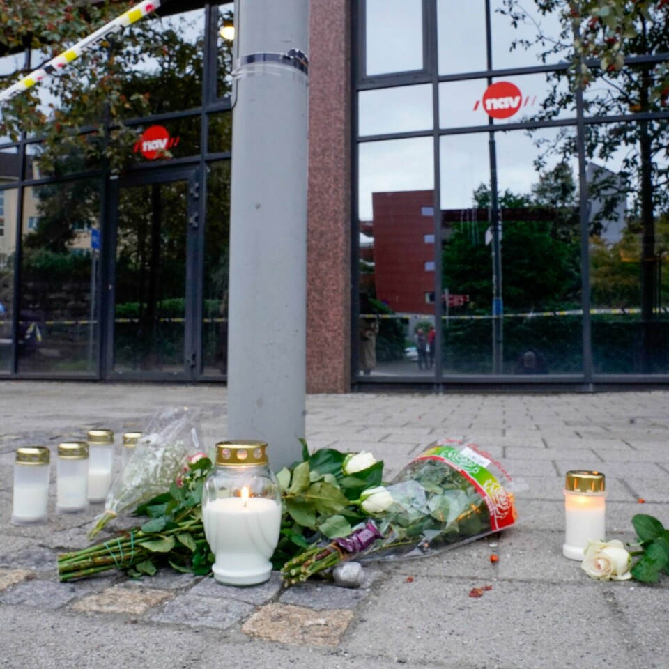 DREPT: Marianne Amundsen ble drept Nav Årstad i Bergen i fjor. Fire av de fem Nav-kontorene i Bergen åpner igjen torsdag. Foto: Torstein Bøe / NTB