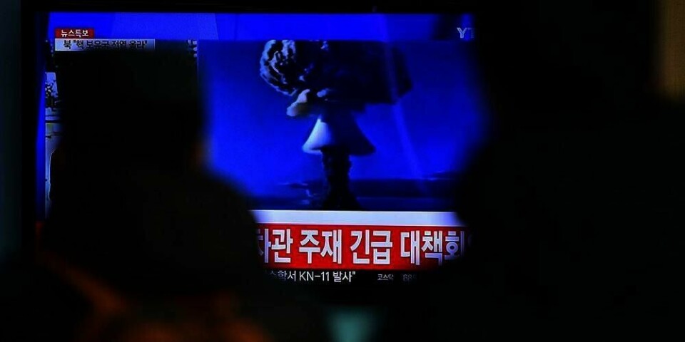 BOMBE: En hydrogenbombe er kraftigere enn en atombombe. Nord-Korea hevder de har prøvesprengt en slik bombe.