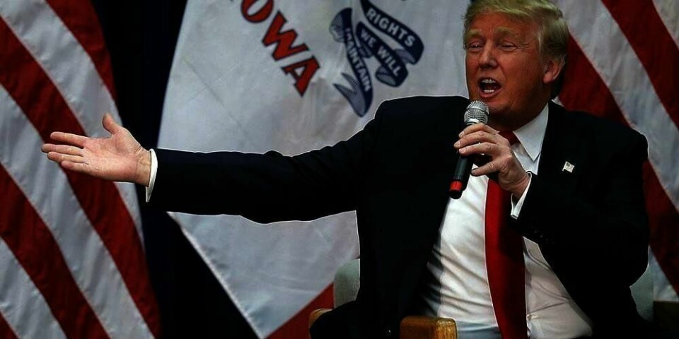 NEI: Donald Trump kjemper for å bli president-kandidat for republikanerne i USA. Men han vil ikke delta i en debatt på kanalen Fox News. Han sliter med en av debattlederne.