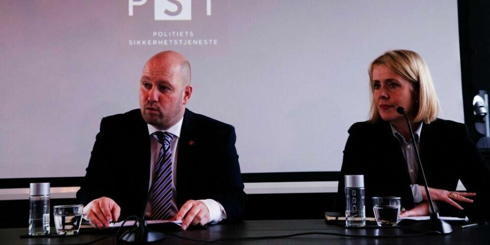 FORTALTE OM TRUSLER: Justisminister Anders Anundsen og PST-sjef Marie Benedicte Bjørnland.