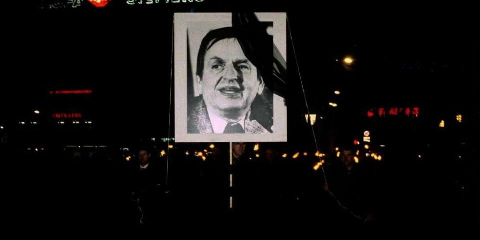 MINNES: Mange gikk i fakkeltog i 1986 til minne om statsminister Olof Palme.