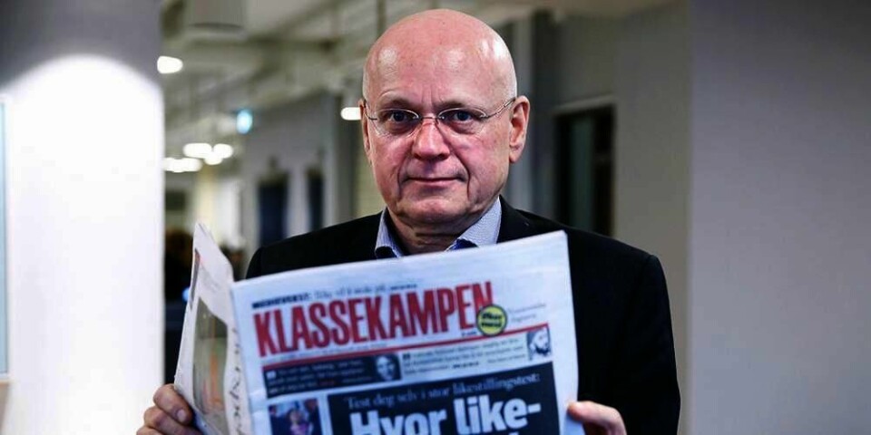 VINNEREN: Redaktør Bjørgulv Braanen i Klassekampen er fornøyd med medietallene. De viser at hans avis har mest økning av salg.
