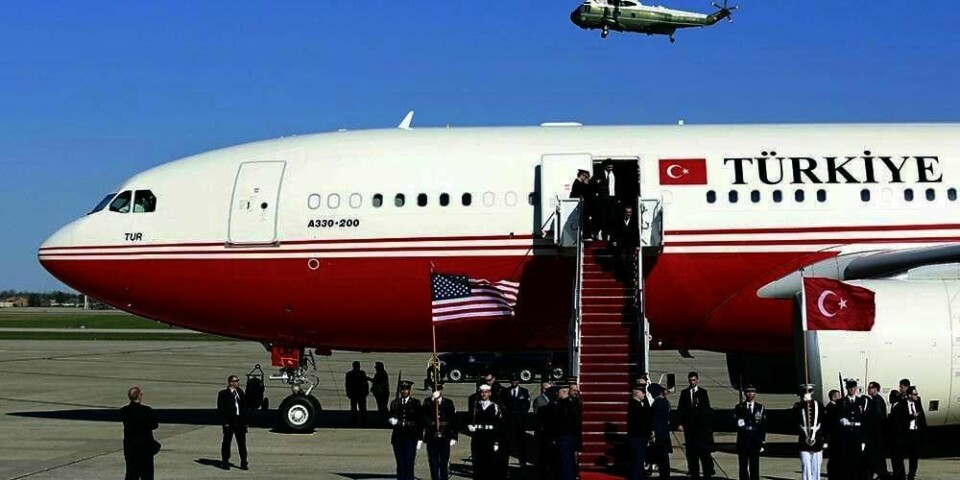 MØTE:  Ledere fra flere enn 50 land samles i USA denne uka. Her kommer Tyrkias president Tayyip Erdogan til Washington.