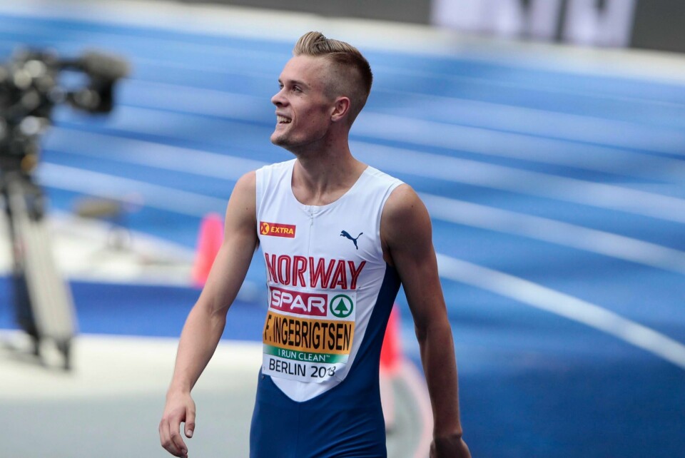 FINALE: Filip Ingebrigtsen tok seg videre til finalen i EM i friidrett. Det klarte han til tross for et fall under kvalifiseringen onsdag. Begge brødrene hans gikk også videre.