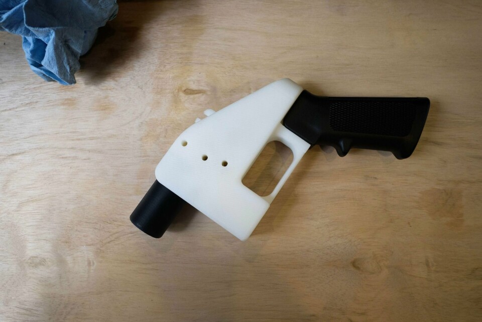 3D: Denne pistolen er laget med en 3D-printer. En gruppe i USA selger oppskrifter til folk.