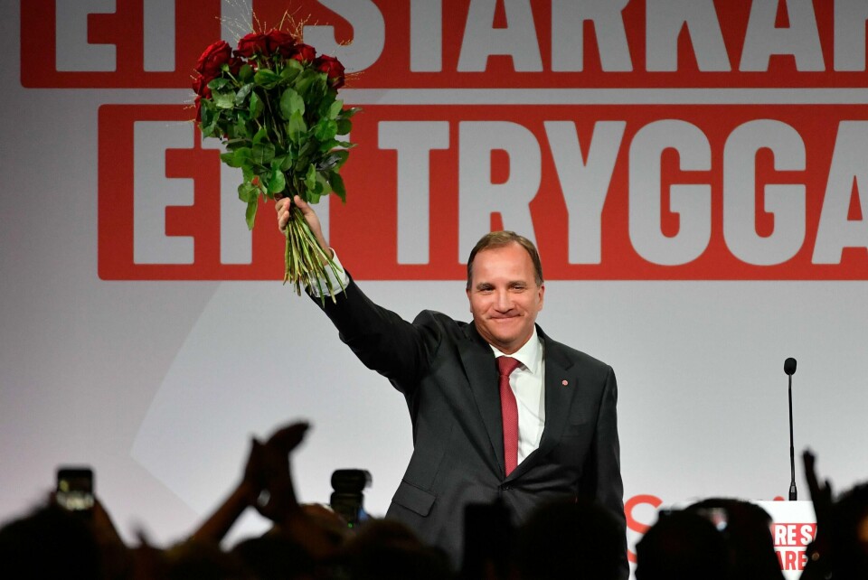 STATSMINISTER: Stefan Löfven leder Socialdemokraterna. Han vil fortsette å styre Sverige.