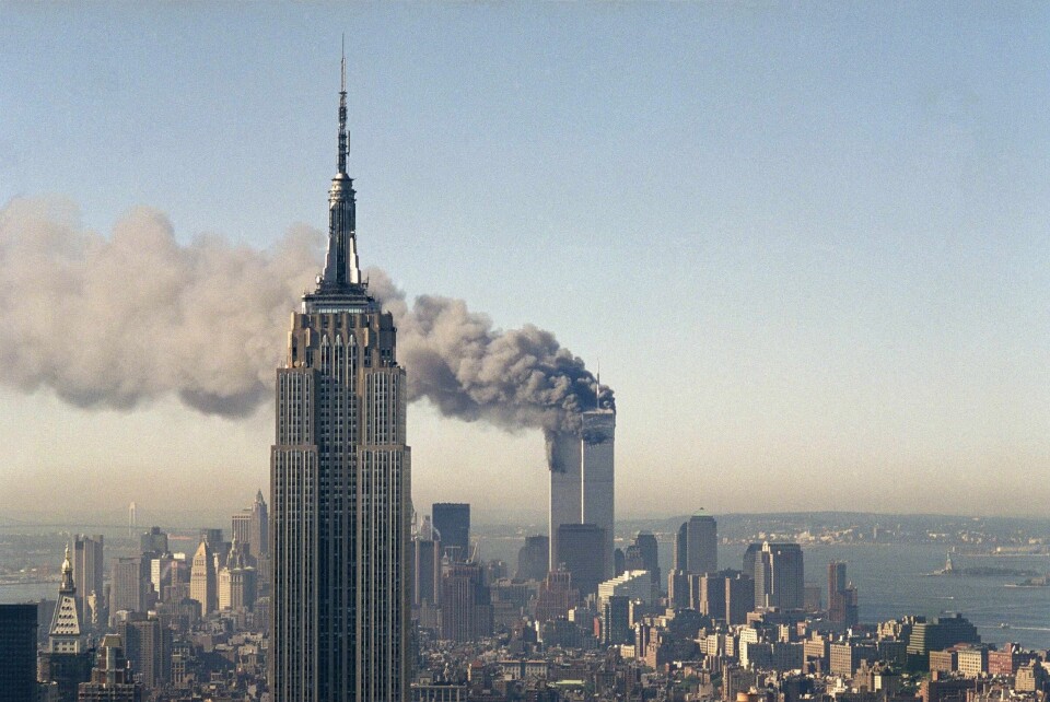 TERROR: Terrorister i kaprede fly krasjet inn i World Trade Center i New York i USA. Terrorangrepet skjedde 11. september i 2001.