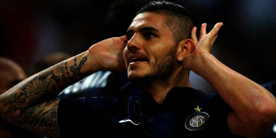 ERSTATTER: : Mauro Icardi fra laget Inter skal erstatte Lionel Messi på det argentinske landslaget. Messi må bli bra av en skade før han kan spille.