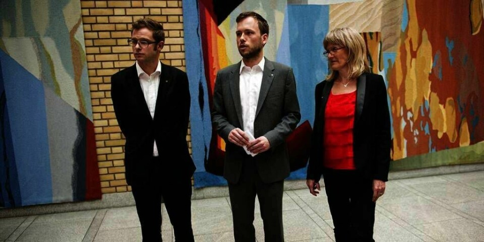 MOTSTANDERE:  Sosialistisk Venstreparti (SV) vil ikke at leger skal kunne nekte å henvise kvinner til abort. Snorre Valen (til venstre, leder Audun Lysbakken (i midten) og Karin Andersen (til høyre) jobber mot dette i Stortinget.