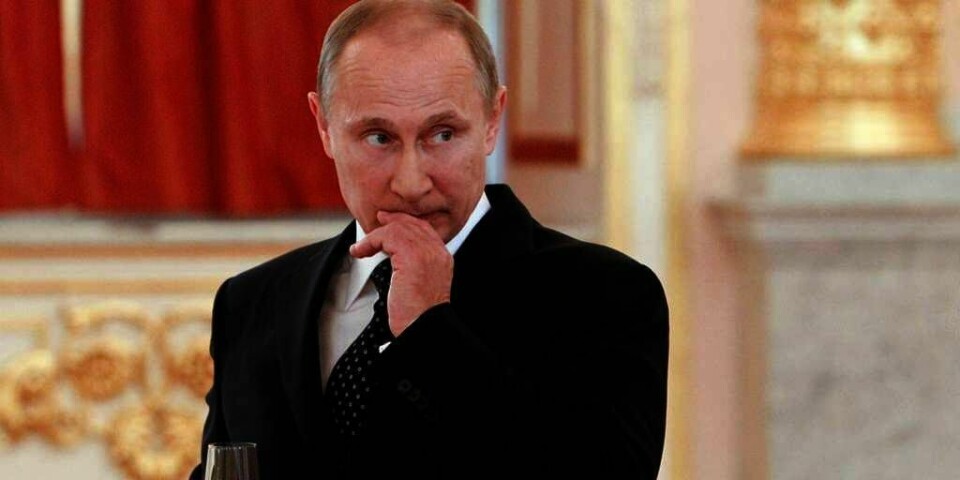 OVERVÅKING:Russland delte ut elektronisk utstyr til topp-politikere under G20-møtet forrige måned. Det er mistanke om at Russland skal bruke utstyre til å overvåking. Her Russlands president, Vladimir Putin.