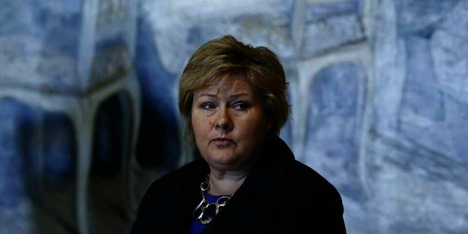 KRITISK: Statsminister Erna Solberg er kritisk til USAs avlytting av land de samarbeider med.
