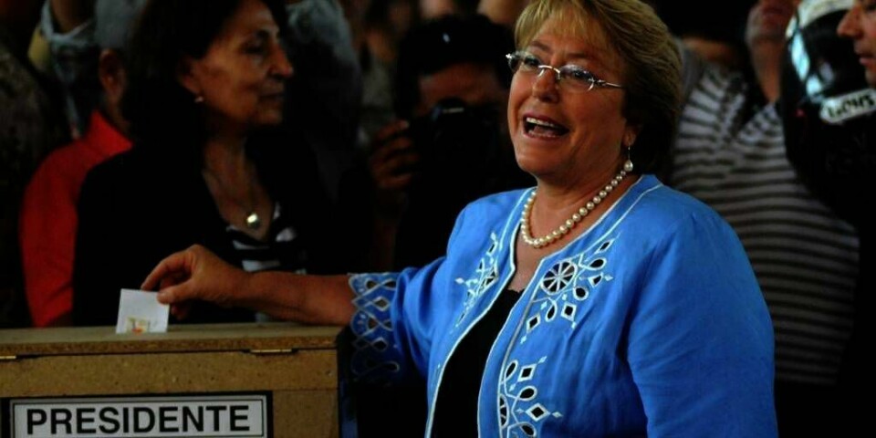 SEIER: Michelle Bachelet vant presidentvalget i Chile på søndag.