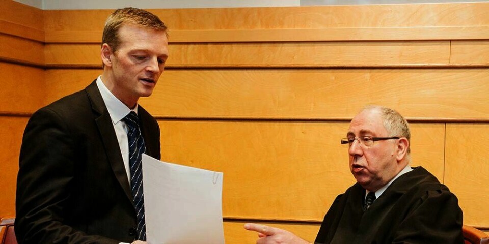 Statsadvokaten har anket en dom som sier at Nokas-raner Kjell Alrich Schumann kan løslates på prøve. Her er Fredrik Schøne Brodwall og Tormod Haugnes. Brodwall er jurist og Haugnes er statsadvokat.