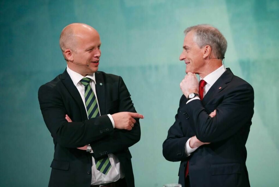 LEDER: Trygve Slagsvold Vedum leder senterpartiet. Jonas Gahr Støre leder Arbeiderpartiet. De kunne laget regjering sammen om valget var i dag.